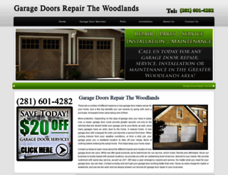 garagedoorsrepair-thewoodlands.com screenshot