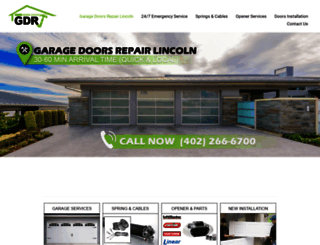 garagedoorsrepairlincoln.com screenshot