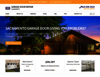 garagedoorsrepairsacramento.com screenshot