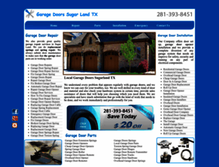 garagedoorssugarlandtx.com screenshot