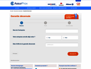 garantie-decennale.assurprox.com screenshot