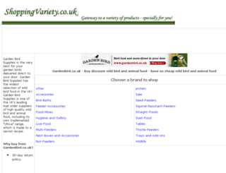 garden-bird-supplies.shoppingvariety.co.uk screenshot