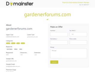 gardenerforums.com screenshot
