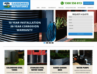 gardenerswatertanks.com.au screenshot