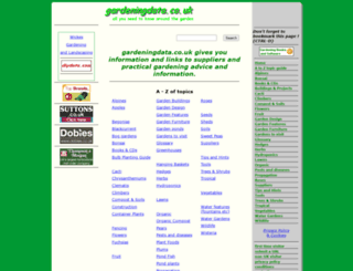 gardeningdata.co.uk screenshot