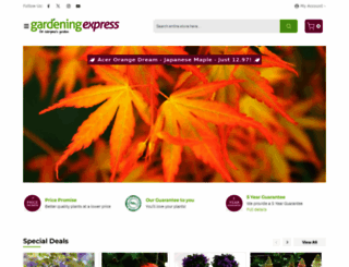 gardeningexpress.co.uk screenshot