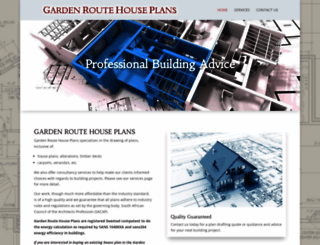 gardenroutehouseplans.co.za screenshot