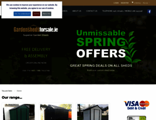 gardenshedsforsale.ie screenshot
