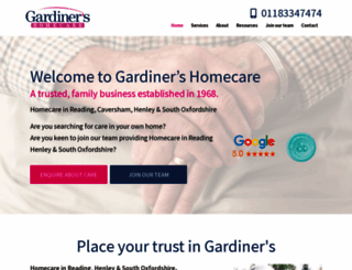 gardinershomecare.co.uk screenshot