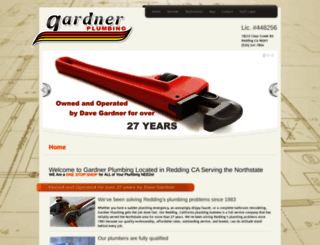 gardnerplumbingredding.com screenshot