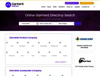 garmentdirectory.com screenshot
