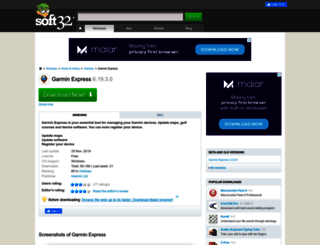 garmin-express.soft32.com screenshot