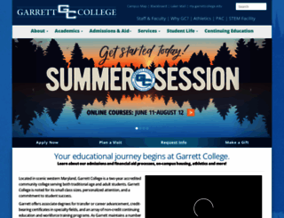 garrettcollege.edu screenshot