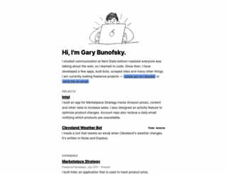 garybunofsky.com screenshot