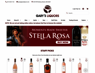 garysliquors.com screenshot