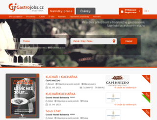 gastrojobs.cz screenshot