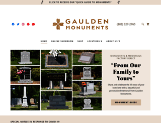 gauldenmonuments.com screenshot