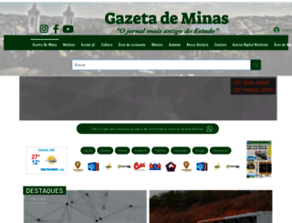 gazetademinas.com.br screenshot