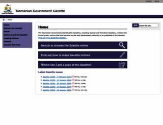 gazette.tas.gov.au screenshot