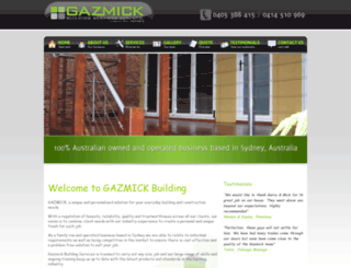 gazmickbuilding.com.au screenshot