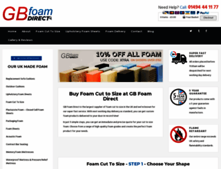 gbfoamdirect.co.uk screenshot