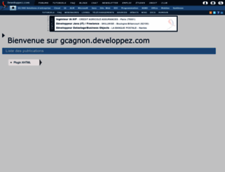 gcagnon.developpez.com screenshot