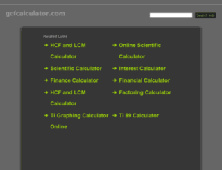 gcfcalculator.com screenshot
