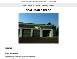 gearheadgarage.us screenshot