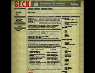 geck.bethsoft.com screenshot