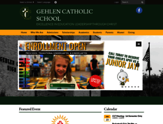 gehlencatholic.org screenshot