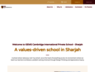 gemscambridgeschool-sharjah.com screenshot