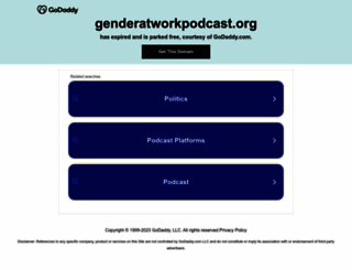 genderatworkpodcast.org screenshot