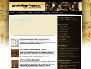 genealogybeginner.com screenshot