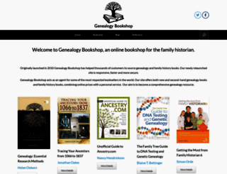 genealogybookshop.co.uk screenshot