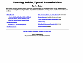 genealogybranches.com screenshot