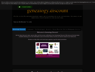 genealogydiscount.co.uk screenshot