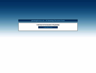 genealogyforum.co.uk screenshot