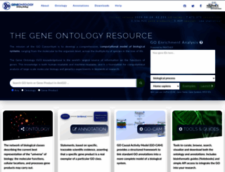 geneontology.org screenshot