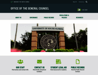 generalcounsel.usf.edu screenshot