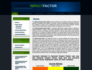 generalimpactfactor.com screenshot