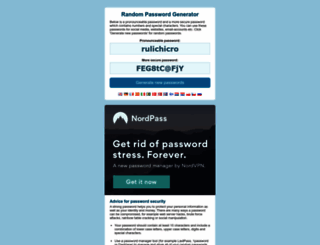 generate-password.com screenshot