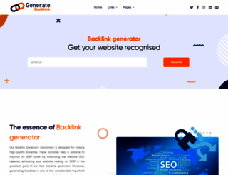 generatebacklink.com screenshot