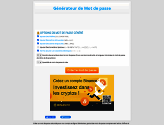 generateur-motdepasse.com screenshot
