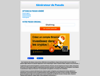 generateur-pseudo.com screenshot