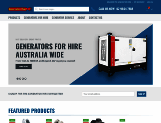 generatorhire.com.au screenshot