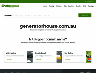 generatorhouse.com.au screenshot