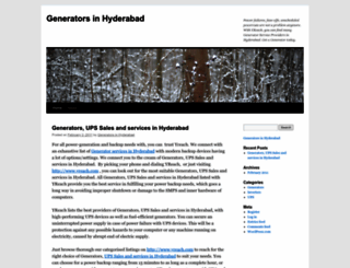 generatorshyderabad.wordpress.com screenshot