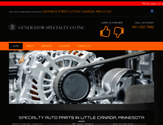 generatorspecialty.com screenshot
