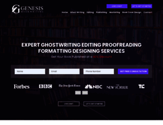 genesisbookwriting.com screenshot