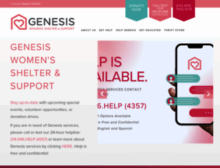 genesisshelter.org screenshot